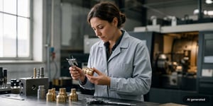A quality engineer calculates the Cpk value for a turned part that was measured on the production floor