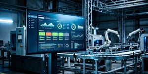 Real-time monitoring production dashboard - machine monitoring production line live data store floor