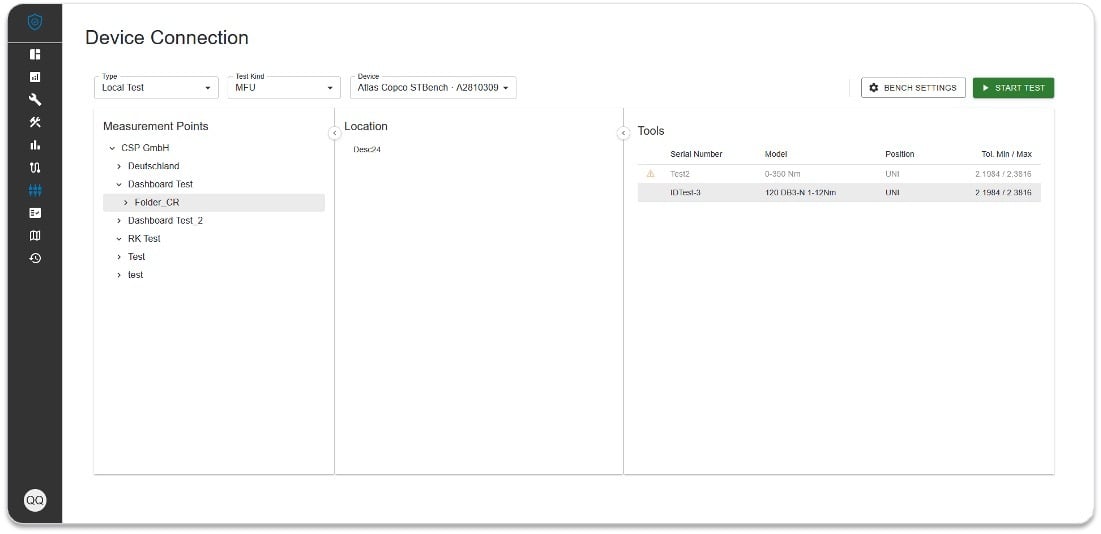 QST Tool Test Device Integration