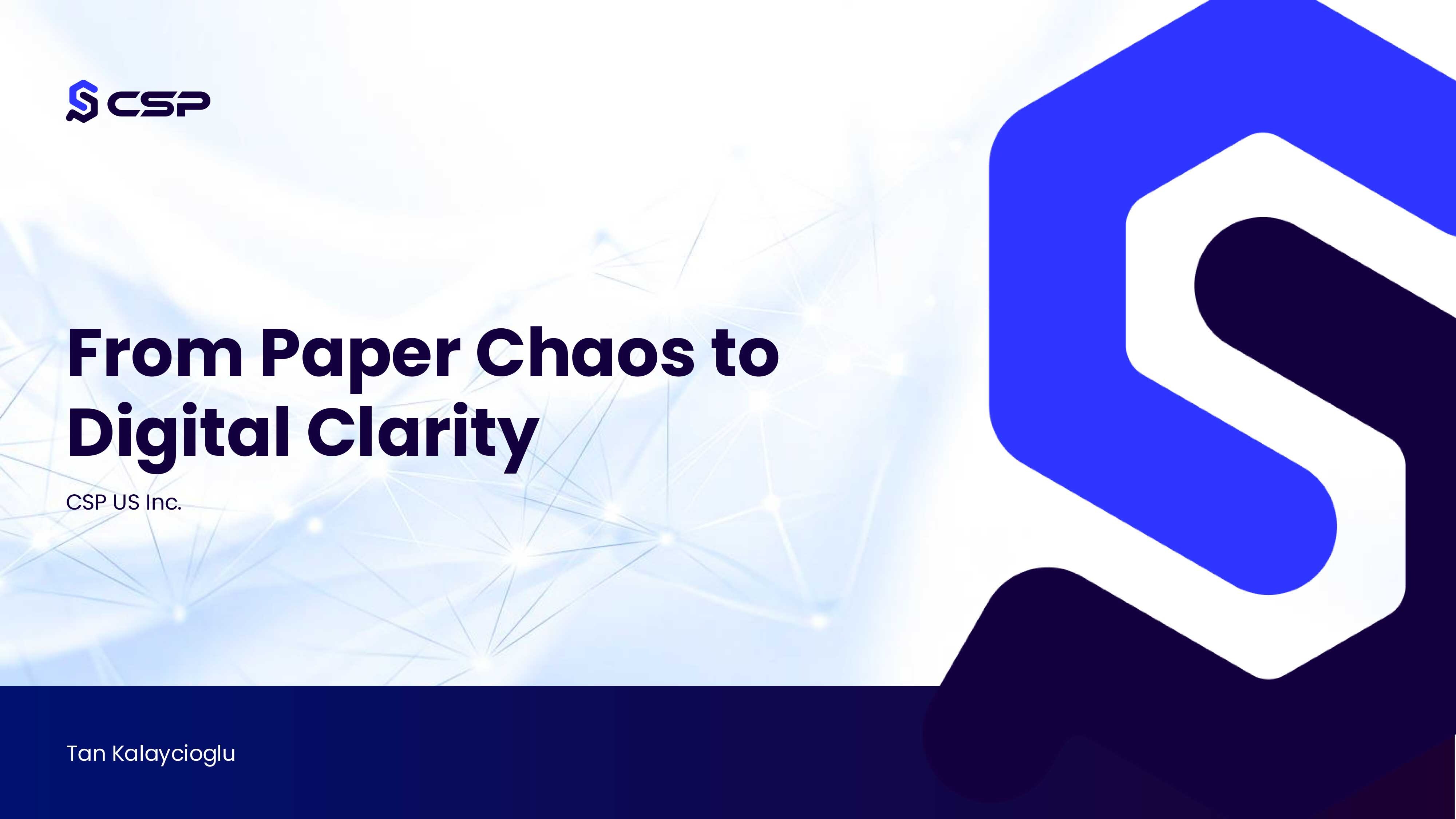 From paper chaos to digital factory